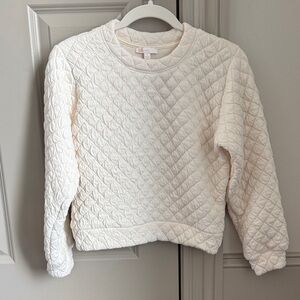 GB Girls Cream Quilted Sweater